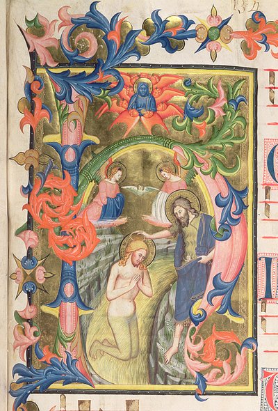 Die Taufe Christi (Detail) von Don Simone Camaldolese